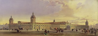 El Mercado Metropolitano de Carne y Aves, Smithfield, Londres, 1868, después de una pintura del arquitecto de Horace Jones